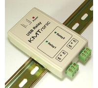 KMTronic USB 2 Relè Controller, Seriale RS232 controllata, BOX, DIN rail