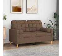 KMUNGDWG 2 cuscini decorativi in tessuto, colore marrone, diametro 15 x 50 cm, con federe rimovibili e chiusura lampo, cuscini a rullo traspiranti e durevoli per un maggiore comfort quando si è seduti