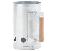 KMUNGDWG Caminetto di accensione per barbecue in acciaio zincato con aperture di ventilazione e scudo termico, accenditore per carbone per barbecue a carbonella, combustione veloce ed efficace senza