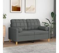 KMUNGDWG CUSCINO ARREDO 2 PEZZI Cuscino a rullo grigio scuro 15x50 cm in tessuto resistente con fodere sfoderabili per una facile pulizia e un maggiore comfort quando si sta seduti o sdraiati.