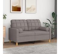 KMUNGDWG Cuscino decorativo 2 pezzi Tortora Ø15x50 cm - Cuscini da divano resistenti con fodere sfoderabili, traspiranti e durevoli per un maggiore comfort quando si sta seduti o sdraiati.