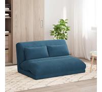 KMUNGDWG Poltrona da pavimento regolabile in velluto blu con schienale flessibile da 90 a 180 gradi, morbida imbottitura in schiuma e fibre di polipropilene, design moderno per soggiorno