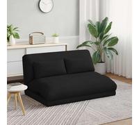 KMUNGDWG Poltrona da pavimento regolabile in velluto nero dal design moderno, schienale flessibile da 90 a 180 gradi, morbida imbottitura in schiuma e fibre di polipropilene, salvaspazio