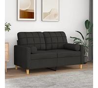 KMUNGDWG Set di 2 cuscini a rotelle, colore nero, diametro 15 x 50 cm, in tessuto, cuscini decorativi con federe rimovibili e chiusura lampo, cuscini traspiranti per un maggiore comfort quando si è