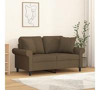 KMUNGDWG Set di 2 cuscini quadrati per divano, 40 x 40 cm, in tessuto, colore marrone, con imbottitura in cotone PP, traspiranti e durevoli, per un maggiore comfort quando si è seduti o sdraiati