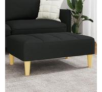 KMUNGDWG Sgabello moderno in tessuto nero, 77 x 55 x 31 cm, morbido e resistente, con robusto telaio in compensato, ideale come poggiapiedi o seduta aggiuntiva per il soggiorno