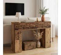 KMUNGDWG Tavolino rettangolare moderno in legno 102 x 35 x 75 cm, con gambe quadrate per stabilità e design elegante, ideale come ripiano per il soggiorno.