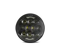 KMVPVGZHCN Fari per Moto Faretto Frontale Faro anteriore per moto Indian Scout universale da 5 3/4 pollici 5,75" a LED per auto e moto H4 Phare Farol Moto Headlamp(1PC headlight Black5)