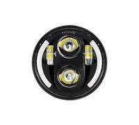 KMVPVGZHCN Fari per Moto Faretto Frontale Faro anteriore per moto Indian Scout universale da 5 3/4 pollici 5,75" a LED per auto e moto H4 Phare Farol Moto Headlamp(1PC headlight Black2)
