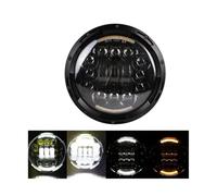 KMVPVGZHCN Fari per Moto Faretto Frontale Per Il Turismo Per Il Faro Per Moto Ultra Classic Electra Da 7 Pollici A LED Con Adattatore(90w black11)