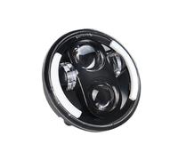 KMVPVGZHCN Fari per Moto Faretto Frontale Per Sportster Per Dyna Iron 883 Proiettore Faro A LED 5,75 Con Anello Halo Motocicletta Anabbagliante 5 3/4" Indicatore Direzione DRL