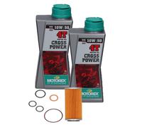 Kmx24 Cambio Olio Set Adatto An Husqvarna FC Fe FS Filtro + Motorex Crosspower