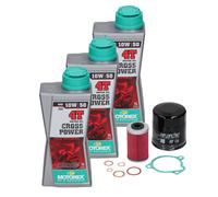 Kmx24 Cambio Olio Set Adatto An KTM LC4 95-07 Filtro + Motorex Crosspower 4T