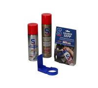 Kmx24 S100 Pulitore Catena E Spray Catena Dry Lube + Sauber Sepp In Set