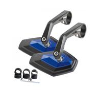 KMX24 Specchio Retrovisore Per Moto Con Manopole In Set Nero/Blu