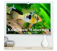 Knallbunte Wasserwelt. Die Welt der Fische (hochwertiger Premium Wandkalender 2026 DIN A2 quer), Kunstdruck in Hochglanz: Die bunte Welt der Fische und Wasserbewohner