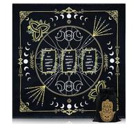 Knana Tela per altare divinazione dei tarocchi, accessorio per la lettura di carte con motivo a croce celtica, in velluto, realizzato a mano