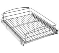 Knape & Vogt RS-MUB-14-FN 12,7 cm H x 38,1 cm L x 50,8 cm D Cestino multiuso argento estraibile per armadietto, nichel satinato