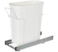 Knape & Vogt RS-PSW9-1-20-W 43,2 cm H x 20,3 cm L x D Acciaio In-Cabinet 20 Qt. Singolo Bianco estraibile Cestino