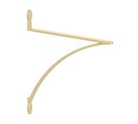 Knape & Vogt Shelf-Made 26 cm P x 1,7 cm L x 28,7 cm H oro satinato, zinco fuso, staffa decorativa per scaffale, 45,4 kg