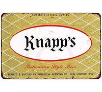 Knapp's Bohemian Style Beer Vintage Look Alluminio Esterno Cortile Decorazione Cartello 20,3 x 30,5 cm