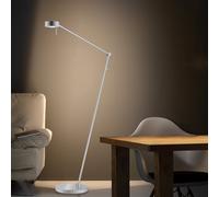Knapstein Lampada LED da terra Elegance a 3 snodi, nichel Knapstein
