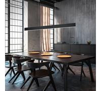 Knapstein Lampada a sospensione a LED Fara, lunghezza su/giù 132 cm nero Knapstein