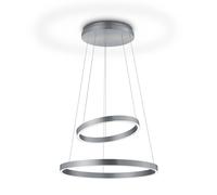 Knapstein LED sospensione Lora-P nichel satinato, gestuale Knapstein