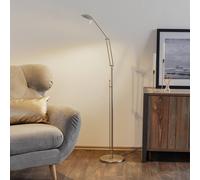 Knapstein Piantana LED Carl, color nichelo, regolabile, dimmerabile Knapstein