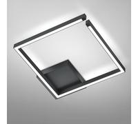 Knapstein Plafoniera Yoko LED, up/down, 40x40 cm, nero Knapstein