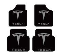 KNAUDMDM 4 Pezzi Tappetini Auto, per Tesla Model Y X S 3 2018-2024 Pelle Auto Tappetini Tutto Il Tempo Impermeabile Antiscivolo Tappeto Protezione, Auto Accessori