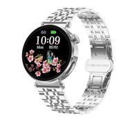 Knauermann NEO 2 (2025) - Argento rotondo - Orologio salutare smartwatch - ECG + funzione HRV - BT Bluetooth - apnea notturna - pressione sanguigna - cinturino (acciaio inossidabile) + strumento