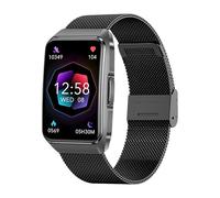 Knauermann NEO 2 Band - ECG Orologio per la salute con misurazione della pressione sanguigna, SpO2, polso, analisi del sonno, funzione telefonica e chiamata di emergenza, cinturino in maglia milanese