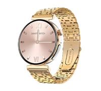 Knauermann PRO 3 Mini (2024) Gold - Orologio Smartwatch con funzione telefonica - ECG + HRV e funzione SOS, display AMOLED, Bluetooth BT - Apnea notturna - Bracciale a maglie oro, 14-24, rotondo,