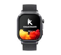 Knauermann PRO 4 (2026) - Orologio sanitario ECG, rettangolare, con misurazione della pressione sanguigna, del battito cardiaco e dell'ossigeno nel sangue, funzione telefonica, analisi del sonno, IP67