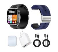 Knauermann PRO 4 Air (2026) Smartwatch e fitness tracker donna uomo, AMOLED Always-On, IP66, Bluetooth 5.3, batteria fino a 25 giorni, Android e iOS, nero - quadrato, pacchetto premium
