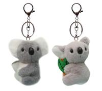 KNBMCAV 2Pcs Portachiavi Koala Peluche, Koala Keychain, Portachiavi Animali Peluche, per Borsa Auto Chiave Ciondolo Borsa Zaino, Regalo per Ragazze Bambini (10cm)