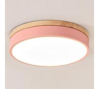KNBVFHG Lampada Da Soffitto Rotonda Semplice Macaron Luci Da Soffitto A LED In Legno Stile Nordico Per Camera Da Letto Lampada Piatta In Stile Cinese Facile Da Installare Apparecchio Di Illuminazione