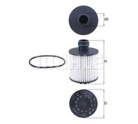 KNECHT Filtro Olio OX 1171D per Fiat Doblo Scatola/Combi 1.3 D Multijet Opel