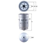 KNECHT KC 101 Filtro carburante per HYUNDAI,KIA