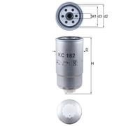 MAHLE ORIGINAL Filtro Carburante KC 182 Filtro Combustibile JEEP,IVECO,CHEROKEE (KJ),DAILY III Pianale piatto/Telaio