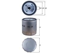 KNECHT KC 20 Filtro carburante per AEBI,BELARUS,DEUTZ-FAHR,FENDT,FORD,GRECAV,PIA
