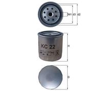 Filtro carburante MAHLE KNECHT KC 22