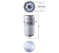 KNECHT KC 69 Filtro carburante per AUDI,VOLVO,VW