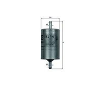KNECHT KL 14 Filtro carburante per ALFA ROMEO,AUTOBIANCHI,CHEVROLET,CITROËN,DACI