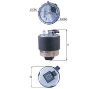 KNECHT KL 440/44 Filtro carburante per NISSAN