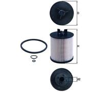 KX861D Filtro carburante (MARCA-MAHLE)..