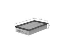 MAHLE ORIGINAL LX 1596 Filtro aria per NISSAN NP300 Navara Pickup (D40)