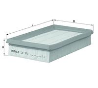 MAHLE LX 573 Filtro aria