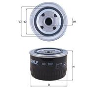 KNECHT OC 102 Filtro olio per AUSTIN,BITTER,BOGDAN,IRMSCHER,OPEL,VAUXHALL